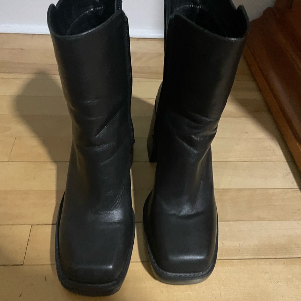 Aldo Black Leather Heeled Shoes